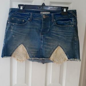 Free People size 8 Jean mini skirt